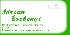 adrian borbenyi business card